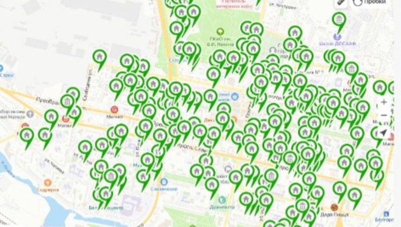 Интерактивная карта укрытий белгорода