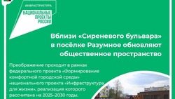 Благоустройство общественной территории продолжается в Разуменском поселении