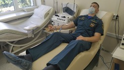 Около 20 белгородских сотрудников МЧС сдали кровь 