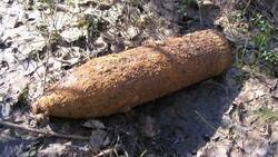 Рабочие ровняли газон в Бессоновке и нашли артиллерийские снаряды
