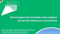 Игровая зона появилась в Майском поселении Белгородского района