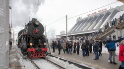 Ретропоезд «Дорогой мужества» на паровозной тяге совершил первый рейс в Белгородской области