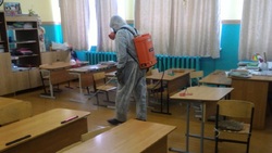 Сотрудники МЧС провели дезинфекцию в Мясоедовской школе Белгородского района