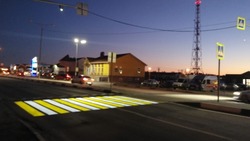 Пешеходный переход с интерактивной подсветкой появился в Белгородском районе