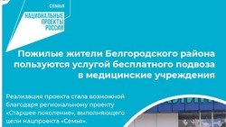 Доставка граждан старше 65 лет в медицинские учреждения продолжилась в Белгородском районе