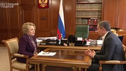 Председатель Совета Федерации Валентина Матвиенко провела встречу с Вячеславом Гладковым