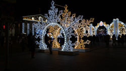 Дед Мороз торжественно зажёг огни на ёлке в Белгороде