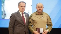 Сотрудник Белгородэнерго удостоен медали «За доблесть в рядах Белгородской самообороны»