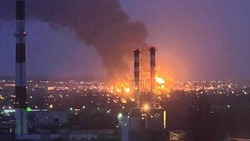 Пожар на нефтебазе произошёл в Белгороде