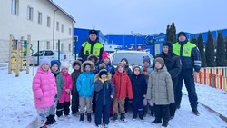 Белгородские полицейские напомнили дошкольникам правила поведения на зимней дороге
